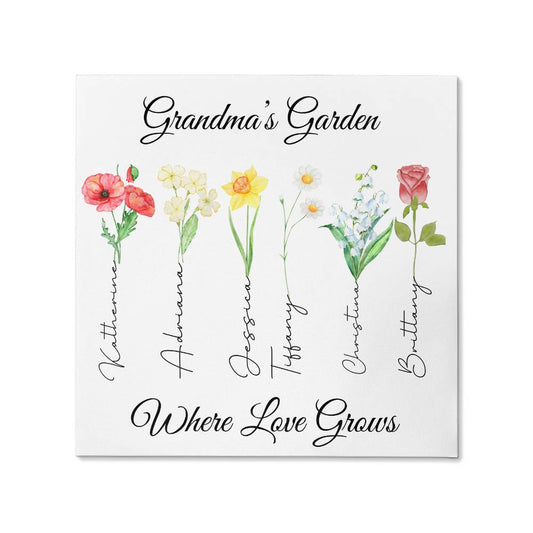 Personalized Grandma's Garden Canva
