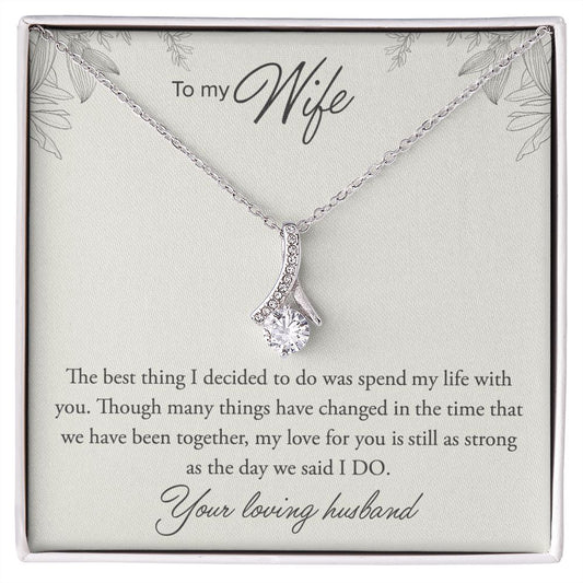 To My Wife, Your Loving Husband- Alluring Beauty Necklace