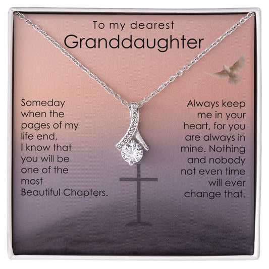 To My Dearest Granddaughter- Alluring Beauty Necklace