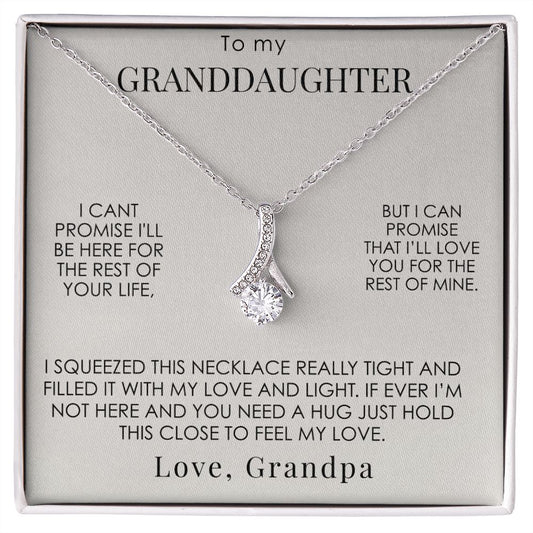 To My Granddaughter, Love Grandpa- Alluring Beauty Necklace