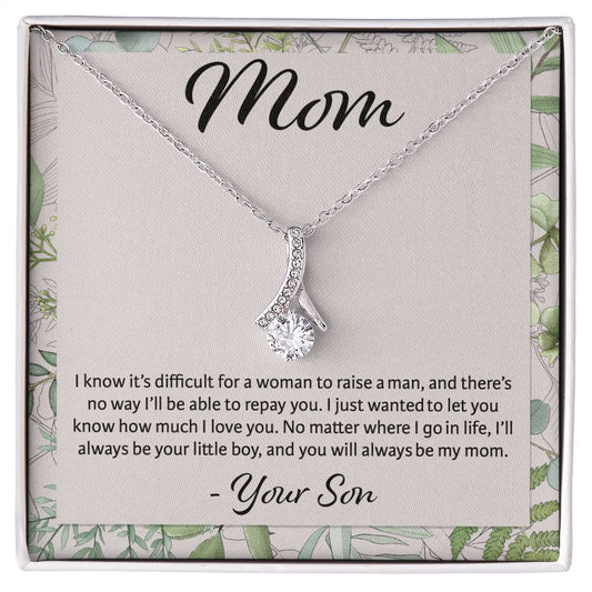 To Mom, Your Son- Alluring Beauty Necklace