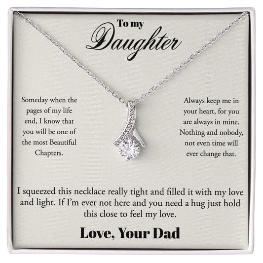 To My Daughter, Love Your Dad- Alluring Beauty Necklace