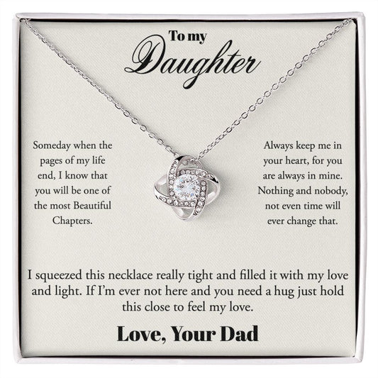 To My Daughter, Love Your Dad- Love Knot Necklace