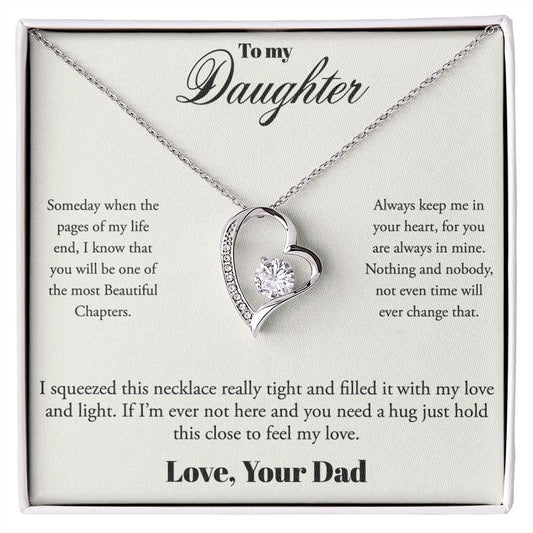 To My Daughter, Love Your Dad- Forever Love Necklace