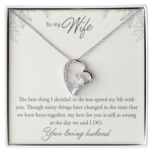 To My Wife, Your Loving Husband- Forever Love Necklace