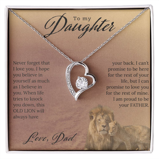 To My Daughter, Love Dad- Forever Love Necklace